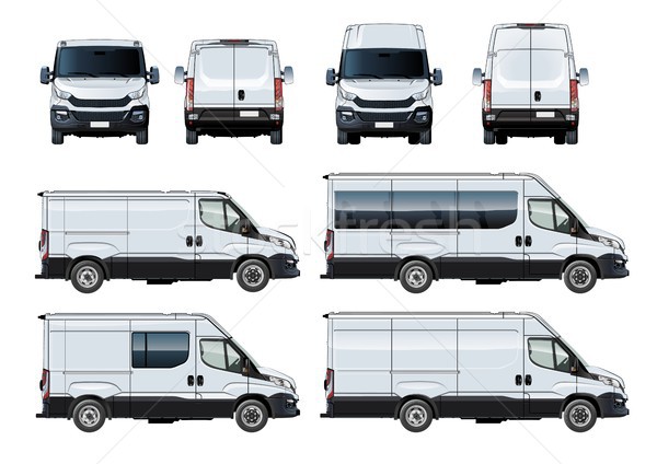 Vector vans set template isolated on white Stock photo © mechanik