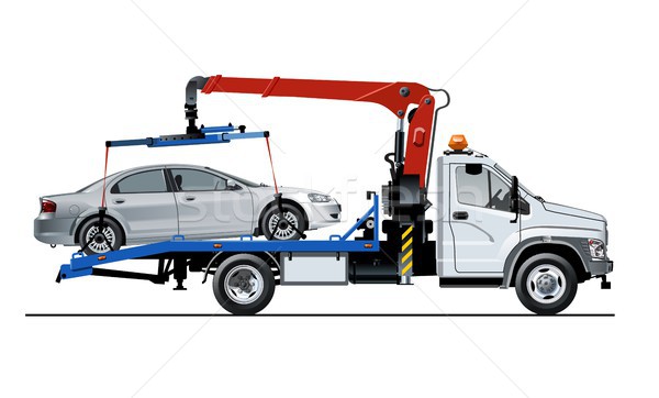 Vector tow truck template isolated on white Stock photo © mechanik