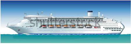 Vector hi-detailed cruise ship Stock photo © mechanik