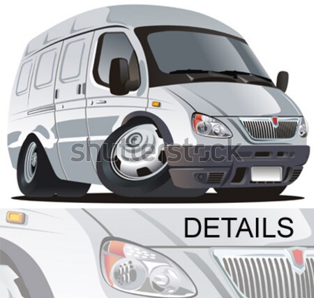 Vecteur cartoon livraison fret van eps8 [[stock_photo]] © mechanik