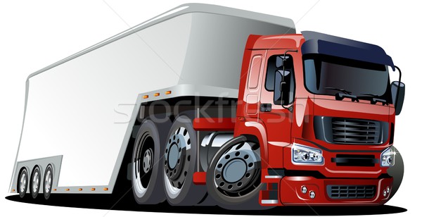 Foto stock: Vetor · desenho · animado · caminhão · eps10 · formato · grupos