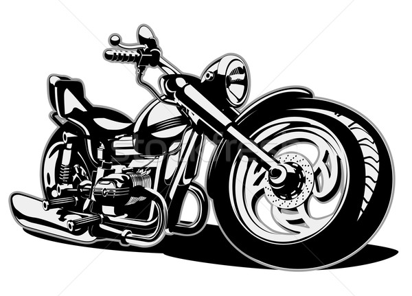 Vektor Karikatur Motorrad eps8 formatieren Schichten Stock foto © mechanik
