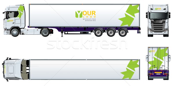 Vector truck template isolated on white Stock photo © mechanik