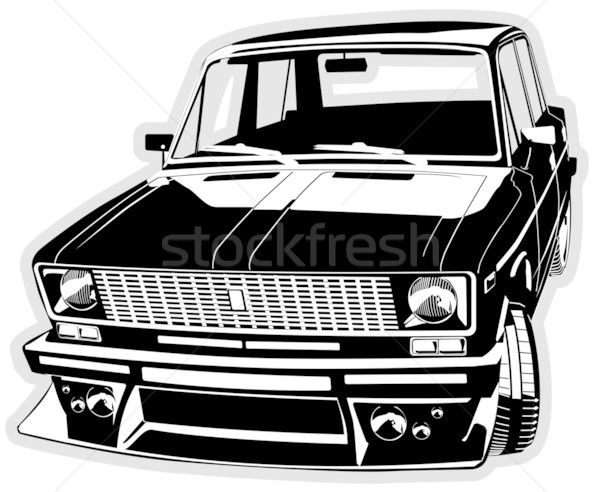 Stock photo: vector customized car