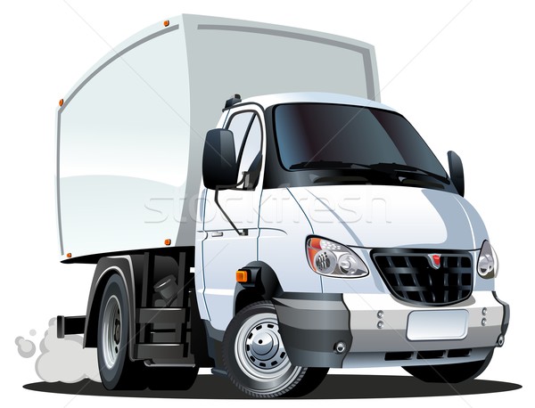 Vector cartoon levering vracht vrachtwagen eps10 Stockfoto © mechanik