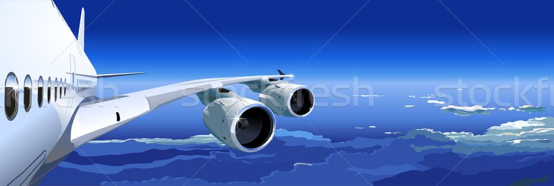 airliner in the sky Stock photo © mechanik