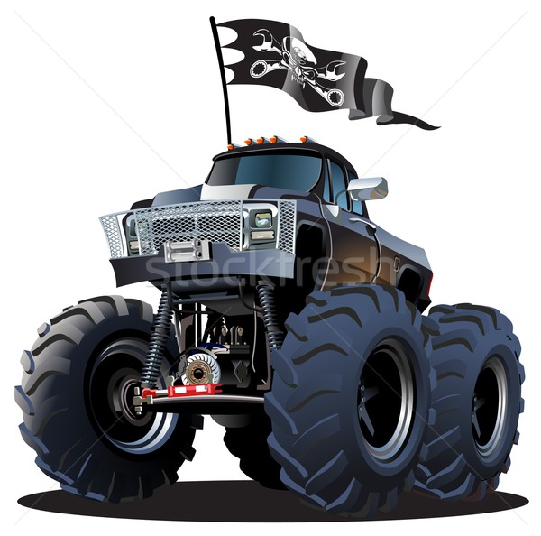 Cartoon monster vrachtwagen vector eps10 formaat Stockfoto © mechanik