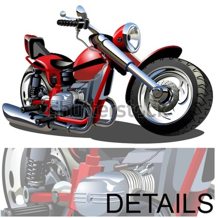 Stock photo: Cartoon Motorcycle