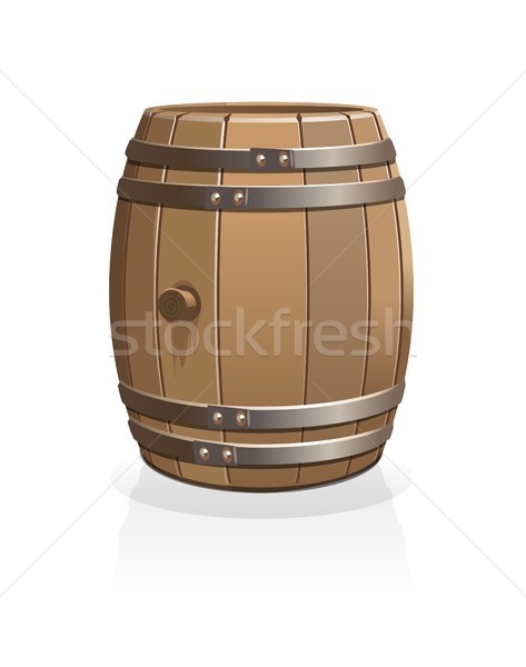 Vector wooden barrel Stock photo © mechanik