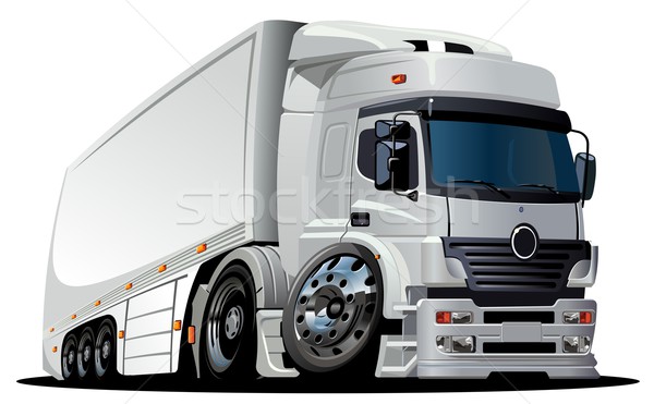 Vector cartoon delivery / cargo semi-truck Stock photo © mechanik