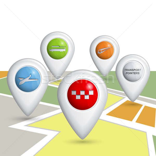 Foto stock: Conjunto · vetor · 3D · serviços · mapa