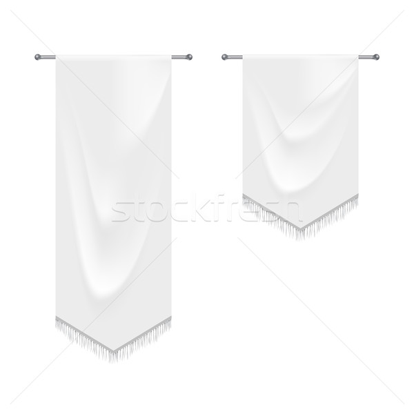 Réaliste blanche textiles bannières résumé signe [[stock_photo]] © Mediaseller