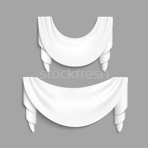 White banner with folds Stock photo © Mediaseller