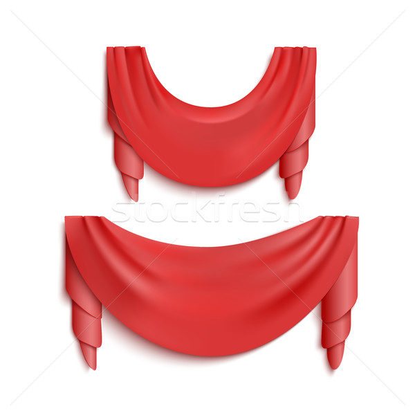 White banner with folds Stock photo © Mediaseller