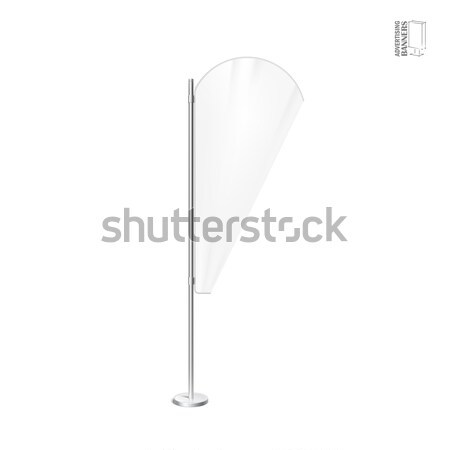 White outdoor feather flag, stander advertising banner shield Stock photo © Mediaseller