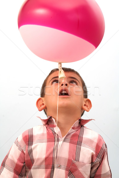 Wenig Jungen glücklich Hintergrund Spaß Farbe Stock foto © mehmetcan