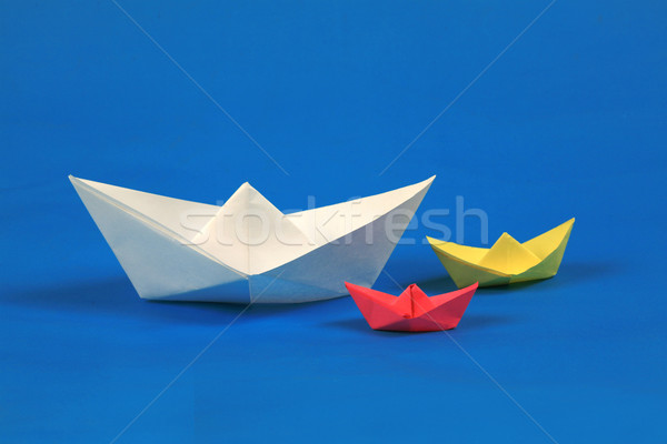 Papier Boot Wasser blau weiß Surfen Stock foto © mehmetcan
