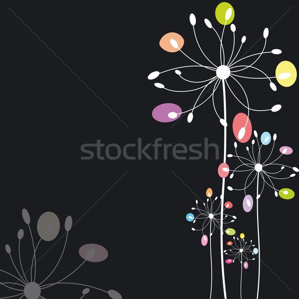 [[stock_photo]]: Printemps · été · coloré · floral · carte · de · vœux · résumé