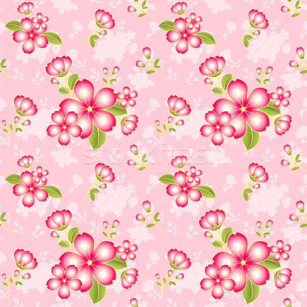 Oriental Flower Seamless Pattern Background Stock photo © meikis