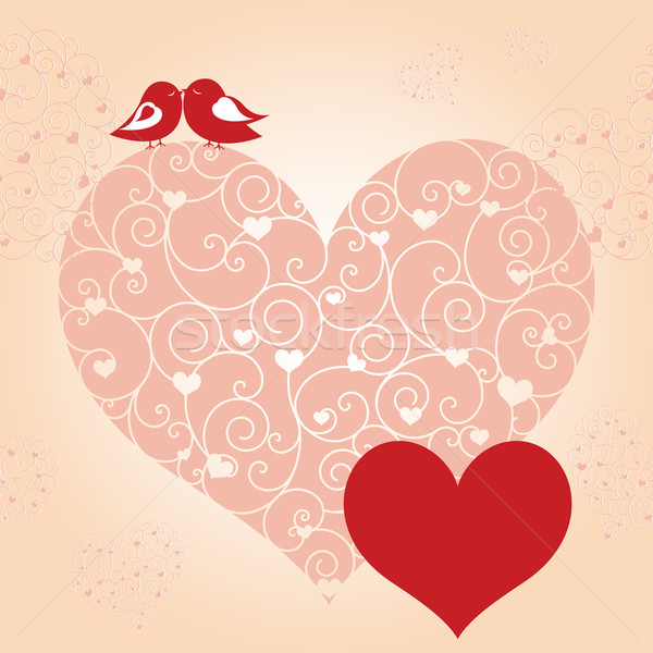 Abstract Valentine day greeting card  Stock photo © meikis