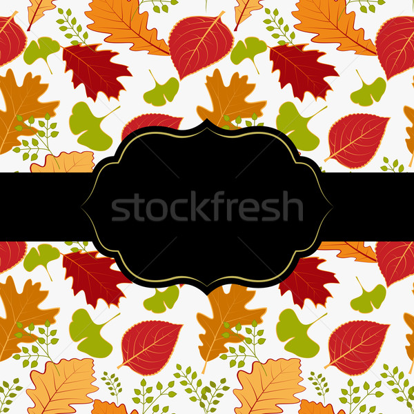 Autumn leaf greeting card Stock photo © meikis
