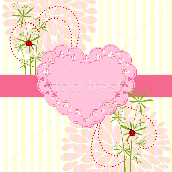 Springtime Love Card with Flower Stock photo © meikis