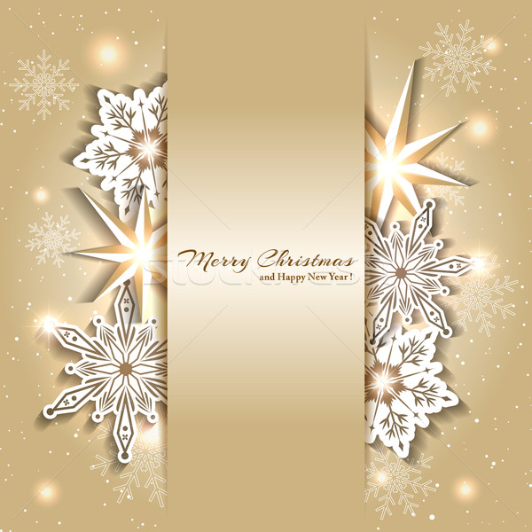 Sparkling Christmas Background with Snowflake Stock photo © meikis