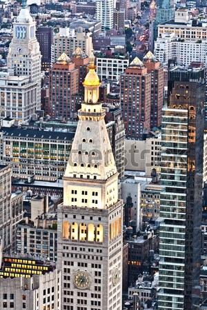 Légi panorámakép kilátás Manhattan Empire State Building felső Stock fotó © meinzahn