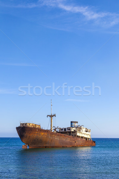 Foto stock: Naufrágio · canárias · Espanha · água · construção · barco