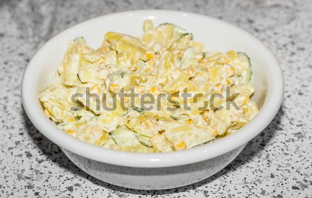 ポテトサラダ 孤立した 白 新鮮な 食品 サラダ ストックフォト © meinzahn