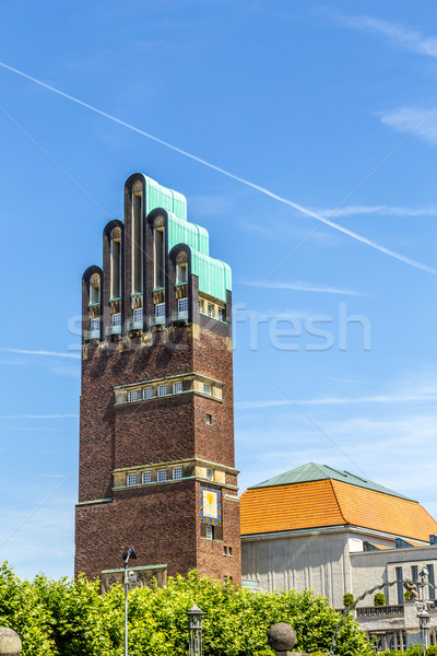 Turn colonie cer casă artă biserică Imagine de stoc © meinzahn