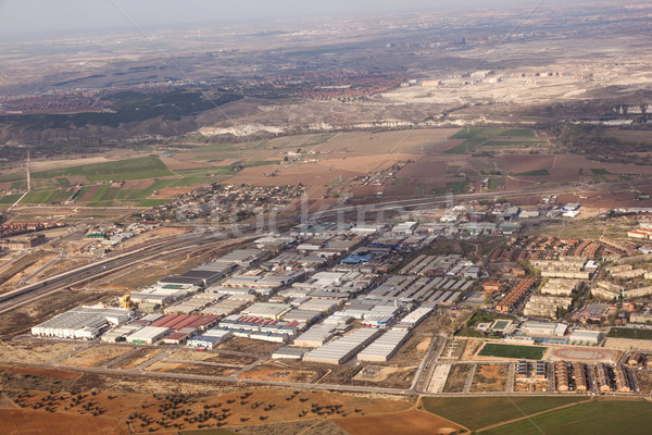 aerial of countryside and fields around madrid Stock photo © meinzahn