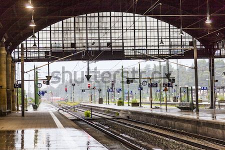 classicistic iron train station from inside  Stock photo © meinzahn