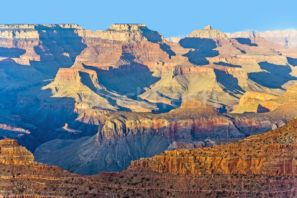 Grand Canyon punct apus lumina munte portocaliu Imagine de stoc © meinzahn