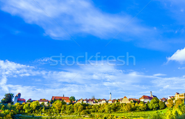 Panorama of Rothenburg ob der Tauber Stock photo © meinzahn