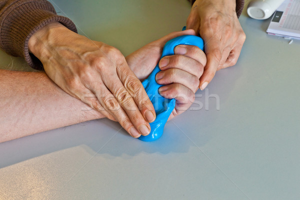 hand physiotherapy to recover a  finger Stock photo © meinzahn