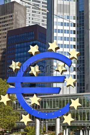 Euro sign in Frankfurt Stock photo © meinzahn