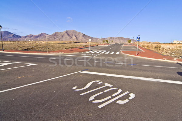 new roads for the development area in Lanzarote Stock photo © meinzahn