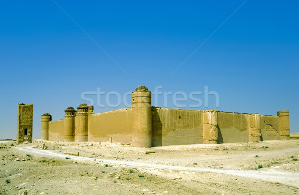 Qasr al-Hayr al-Sharqi castle in the syrian desert Stock photo © meinzahn