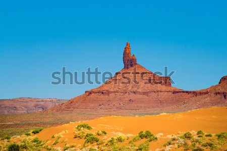 Camel Butte is a giant sandstone formation in the Monument valle Stock photo © meinzahn