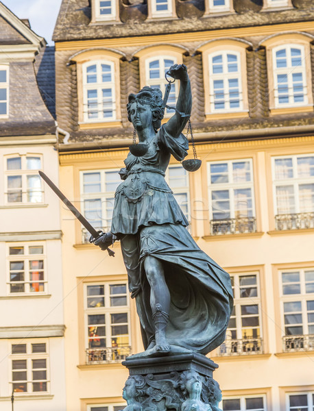 Stock photo: Justitia - Lady Justice - sculpture on the Roemerberg square in 