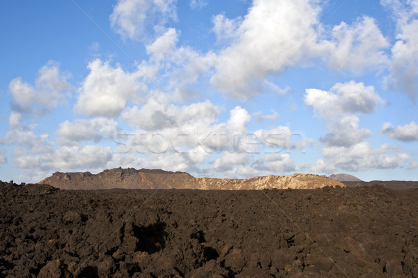 vulcanic landscape under the extincted vulcano Stock photo © meinzahn