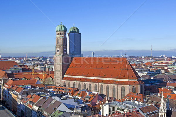 Stock photo: aerial of Munich in beautiful weather
