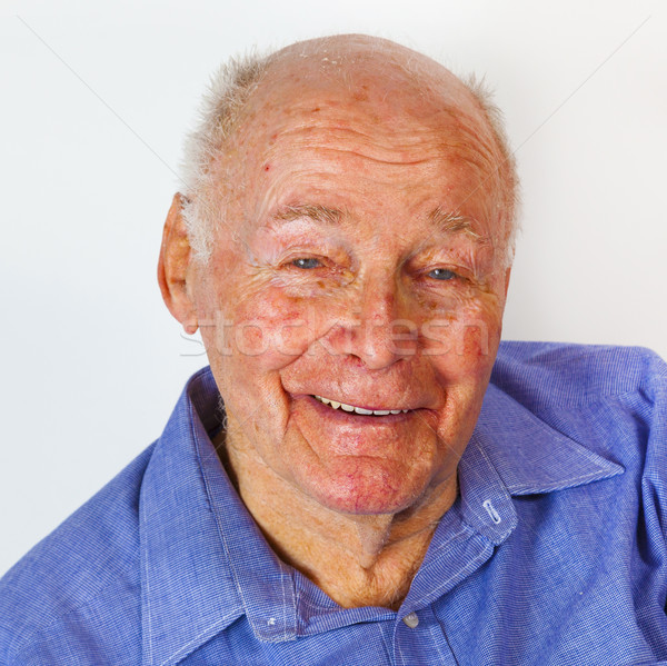 portrait of laughing happy elderly man Stock photo © meinzahn