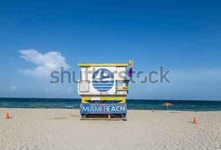 Zomer scène typisch kleurrijk badmeester huis Stockfoto © meinzahn