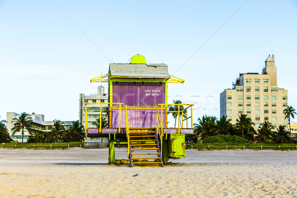  life guard tower on South Beach, Miami Stock photo © meinzahn
