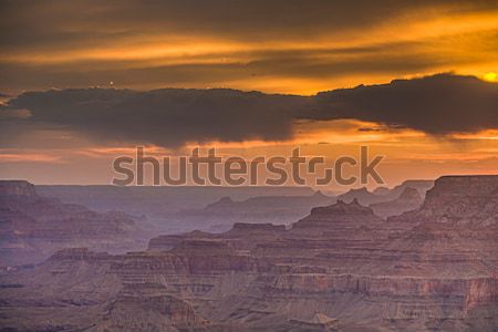 Gün batımı Grand Canyon çöl görmek nokta güney Stok fotoğraf © meinzahn