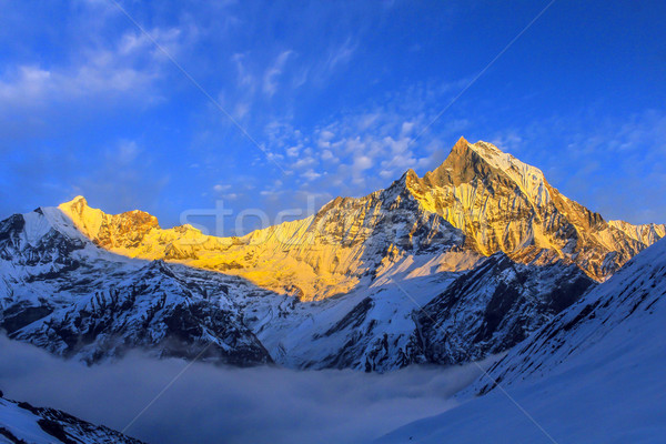 Csillagos ég tábor Nepál Himalája hó Föld Stock fotó © meinzahn