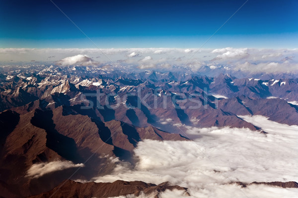 beautiful view from the aircraft to the mountains of the Himalay Stock photo © meinzahn