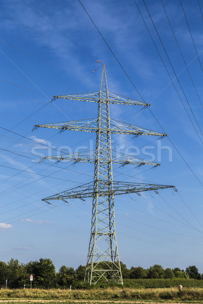 Elettrici elettrica alto tensione cavi Foto d'archivio © meinzahn
